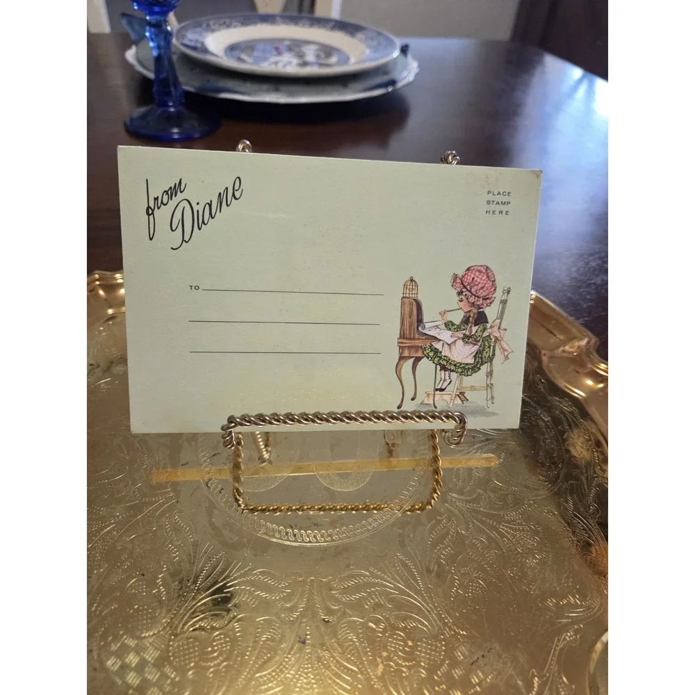 vintage 1960s blank postcard Name Of Diane